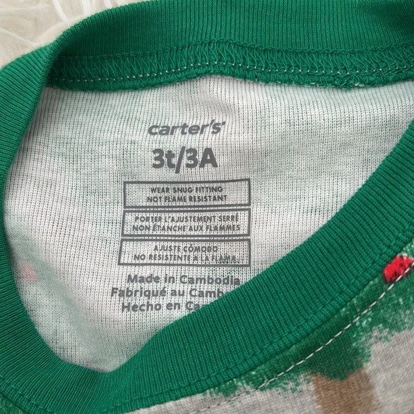 NWT Carters Holiday Tree Print Pajamas - Picture 3 of 5